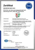 Zertifikat  ISO50001
